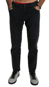 GOLD Cotton Stretch Black Denim Trouser Jeans Pant