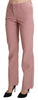 Pink Mid Waist Straight Trouser Cotton Pants