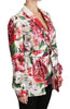 White Floral Sleepwear Blouse Top Robe