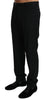 Black Slim Dress Formal Trouser Wool Pants