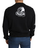 Black Sicily Photo Print Pullover Sweater