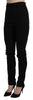 Black High Waist Skinny Trouser Cotton Pants