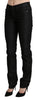 Black Mid Waist Skinny Slim Denim Trouser