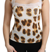 White Brown Camisole Underwear Blouse