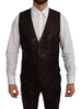 Maroon Brocade 3 Piece Formal MARTINI Suit