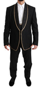 Black Single Breasted 3 Piece SICILIA Suit