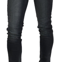 Blue Washed Low Waist Skinny Denim Trouser