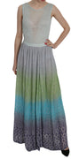 Multicolor See Through Maxi Donna Dress