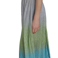 Multicolor See Through Maxi Donna Dress