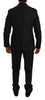 Black Crystal Bee Slim Fit 2 Piece Suit