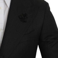 Black Crystal Bee Slim Fit 2 Piece Suit