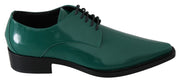 Green Leather Formal Dress Broque Shoes