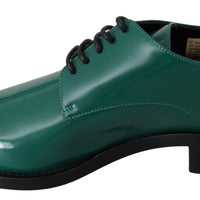 Green Leather Formal Dress Broque Shoes