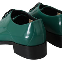 Green Leather Formal Dress Broque Shoes