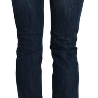 Blue Washed Low Waist Skinny Denim Trouser