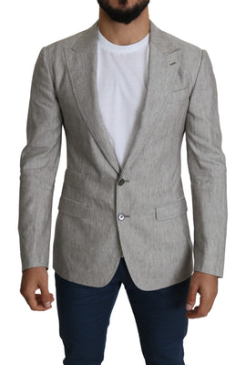 Gray Linen Silk Coat NAPOLI Light Blazer