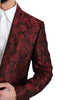 Bordeaux MARTINI Floral Silk 3 Piece Suit