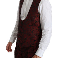 Bordeaux MARTINI Floral Silk 3 Piece Suit