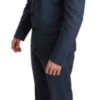 Blue Wool MARTINI Stretch 2 Piece Suit