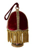 Bordeaux Velvet Brass Lampshade Handbag Borse Bag