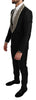 Black Crystal Wool 3 Piece SICILIA Suit