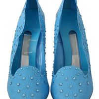 Blue Crystal Floral CINDERELLA Heels Shoes