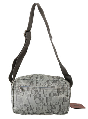 Gray Printed Shoulder Sling Purse Crossbody Fabric  Bag