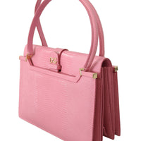 Pink Iguana Leather Tote Women Borse Purse Ingrid Bag