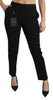 Black Mid Waist Skinny Formal Wool Stretch Pants