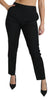 Black Mid Waist Skinny Formal Wool Stretch Pants