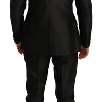 Black Slim Fit 2 Piece MARTINI Silk Suit