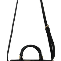 Black Leather Handbag Womens Shoulder Strap Bag