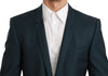 Blue Wool Slim Fit 2 Piece GOLD Suit