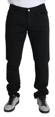 STAFF Black Cotton Straight Denim Trouser Jeans