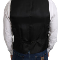 Black 100% Silk Formal Waist Coat Vest