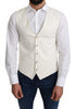 Off-White Cotton Silk Formal Coat Vest