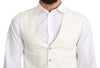 Off-White Cotton Silk Formal Coat Vest