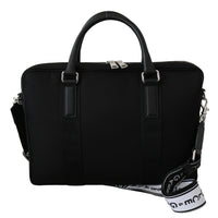 Black Laptop Office Briefcase Men Leather Borse Bag