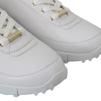 Monza White Leather Sneakers