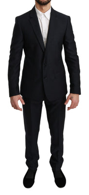 Blue Slim Fit 2 Piece MARTINI Wool Suit