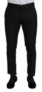 Black Wool Skinny Formal Trouser Pants