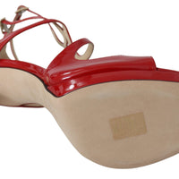 Lance120 pat Red Leather Sandals