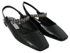 Mahdis Flat Black Patent Flat Shoes