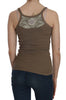 Brown Sleeveless Spaghetti Strap Top