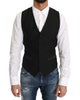 Black Wool Dress Waistcoat Gillet