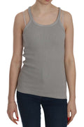 Grey Sleeveless Spaghetti Strap Shirt