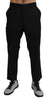 Black Cotton Wool Formal Dress Pants