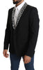 Black Sequined Single Breasted MARTINI Blazer