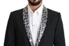 Black Sequined Single Breasted MARTINI Blazer