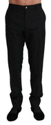 Black Formal Dress Trouser Virgin Wool Pants